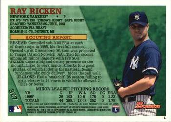 1996 Bowman #327 Ray Ricken Back