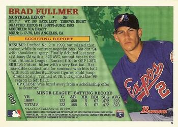 1996 Bowman #369 Brad Fullmer Back