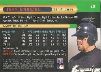 1996 Bowman's Best #20 Jeff Bagwell Back