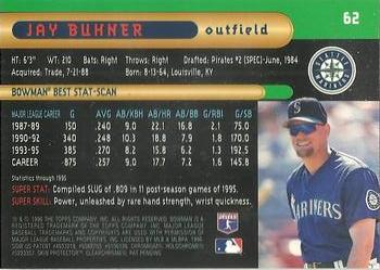 1996 Bowman's Best #62 Jay Buhner Back