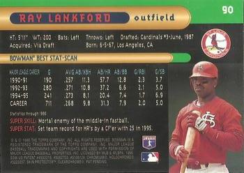 1996 Bowman's Best #90 Ray Lankford Back