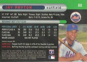 1996 Bowman's Best #111 Jay Payton Back