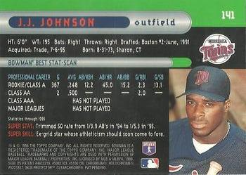 1996 Bowman's Best #141 J.J. Johnson Back