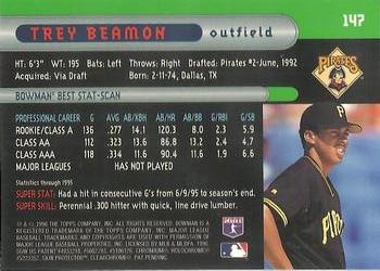 1996 Bowman's Best #147 Trey Beamon Back