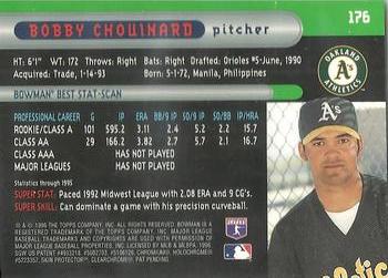 1996 Bowman's Best #176 Bobby Chouinard Back