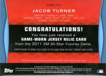 2011 Bowman Draft Picks & Prospects - Futures Game Relics #FGR-JTU Jacob Turner Back