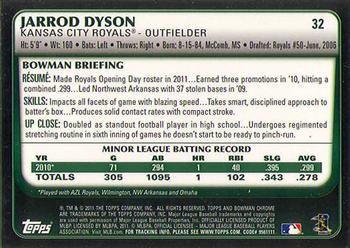 2011 Bowman Draft Picks & Prospects - Chrome #32 Jarrod Dyson Back
