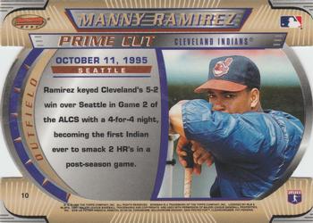 1996 Bowman's Best - Best Cuts #10 Manny Ramirez Back