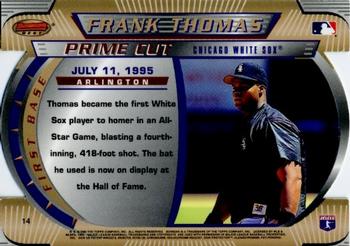 1996 Bowman's Best - Best Cuts #14 Frank Thomas Back
