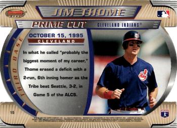 1996 Bowman's Best - Best Cuts #15 Jim Thome Back