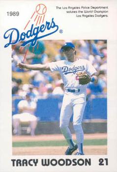1989 Los Angeles Dodgers Police #NNO Tracy Woodson Front