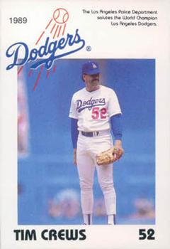 1989 Los Angeles Dodgers Police #NNO Tim Crews Front