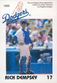 1989 Los Angeles Dodgers Police #NNO Rick Dempsey Front