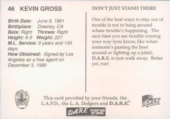 1993 Los Angeles Dodgers Police #NNO Kevin Gross Back