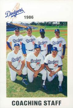 1986 Los Angeles Dodgers Police #NNO Coaching Staff (Don McMahon / Mark Creese / Ben Hines / Ron Perranoski / Monty Basgall / Manny Mota / Joe Amalfitano) Front