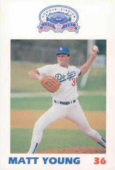 1987 Los Angeles Dodgers Police #28 Matt Young Front