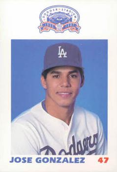 1987 Los Angeles Dodgers Police #4 Jose Gonzalez Front