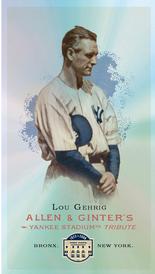 2008 Topps eTopps Allen & Ginter Yankee Tribute #2 Lou Gehrig Front