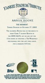 2008 Topps eTopps Allen & Ginter Yankee Tribute #9 Aaron Boone Back
