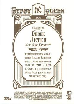 2012 Topps Gypsy Queen #100 Derek Jeter Back