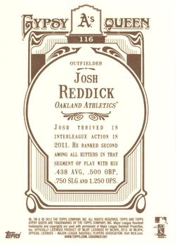 2012 Topps Gypsy Queen #116 Josh Reddick Back