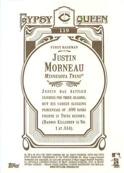 2012 Topps Gypsy Queen #119 Justin Morneau Back