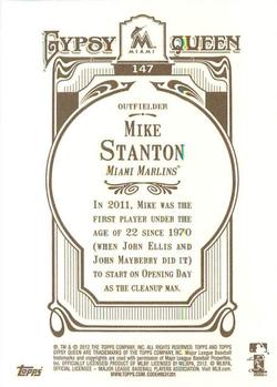 2012 Topps Gypsy Queen #147 Mike Stanton Back
