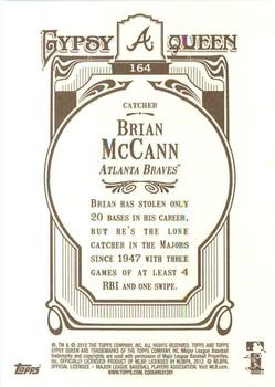 2012 Topps Gypsy Queen #164 Brian McCann Back