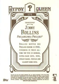 2012 Topps Gypsy Queen #171 Jimmy Rollins Back