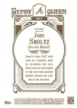 2012 Topps Gypsy Queen #261 John Smoltz Back