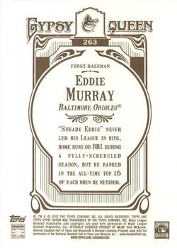 2012 Topps Gypsy Queen #263 Eddie Murray Back