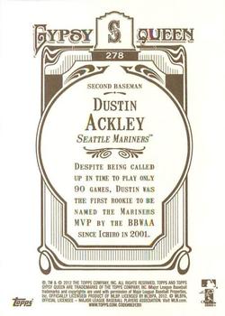 2012 Topps Gypsy Queen #278 Dustin Ackley Back