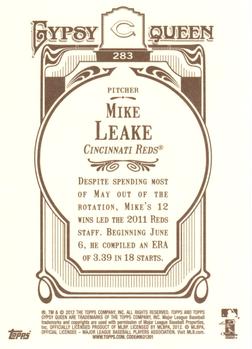 2012 Topps Gypsy Queen #283 Mike Leake Back