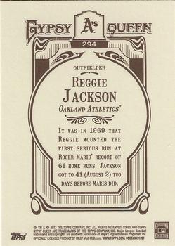 2012 Topps Gypsy Queen #294 Reggie Jackson Back