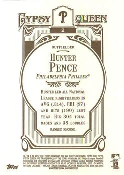 2012 Topps Gypsy Queen #2 Hunter Pence Back