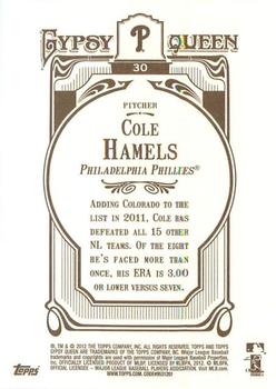 2012 Topps Gypsy Queen #30 Cole Hamels Back