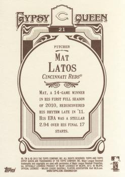 2012 Topps Gypsy Queen #21 Mat Latos Back