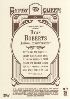 2012 Topps Gypsy Queen #29 Ryan Roberts Back