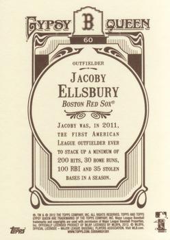 2012 Topps Gypsy Queen #60 Jacoby Ellsbury Back