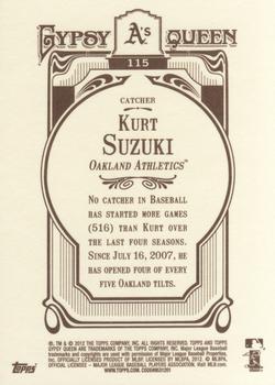 2012 Topps Gypsy Queen #115 Kurt Suzuki Back