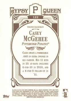 2012 Topps Gypsy Queen #122 Casey McGehee Back