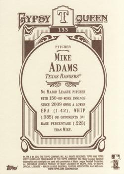 2012 Topps Gypsy Queen #133 Mike Adams Back
