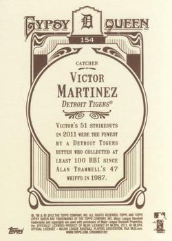 2012 Topps Gypsy Queen #154 Victor Martinez Back