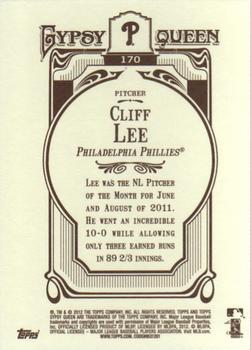 2012 Topps Gypsy Queen #170 Cliff Lee Back