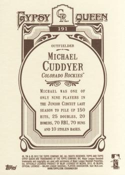 2012 Topps Gypsy Queen #191 Michael Cuddyer Back