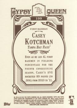 2012 Topps Gypsy Queen #199 Casey Kotchman Back