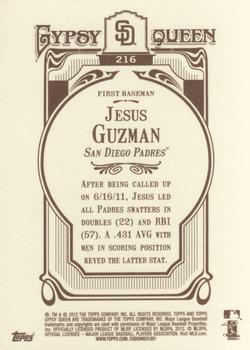 2012 Topps Gypsy Queen #216 Jesus Guzman Back