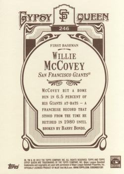 2012 Topps Gypsy Queen #246 Willie McCovey Back