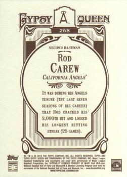 2012 Topps Gypsy Queen #268 Rod Carew Back