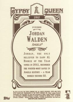 2012 Topps Gypsy Queen #282 Jordan Walden Back